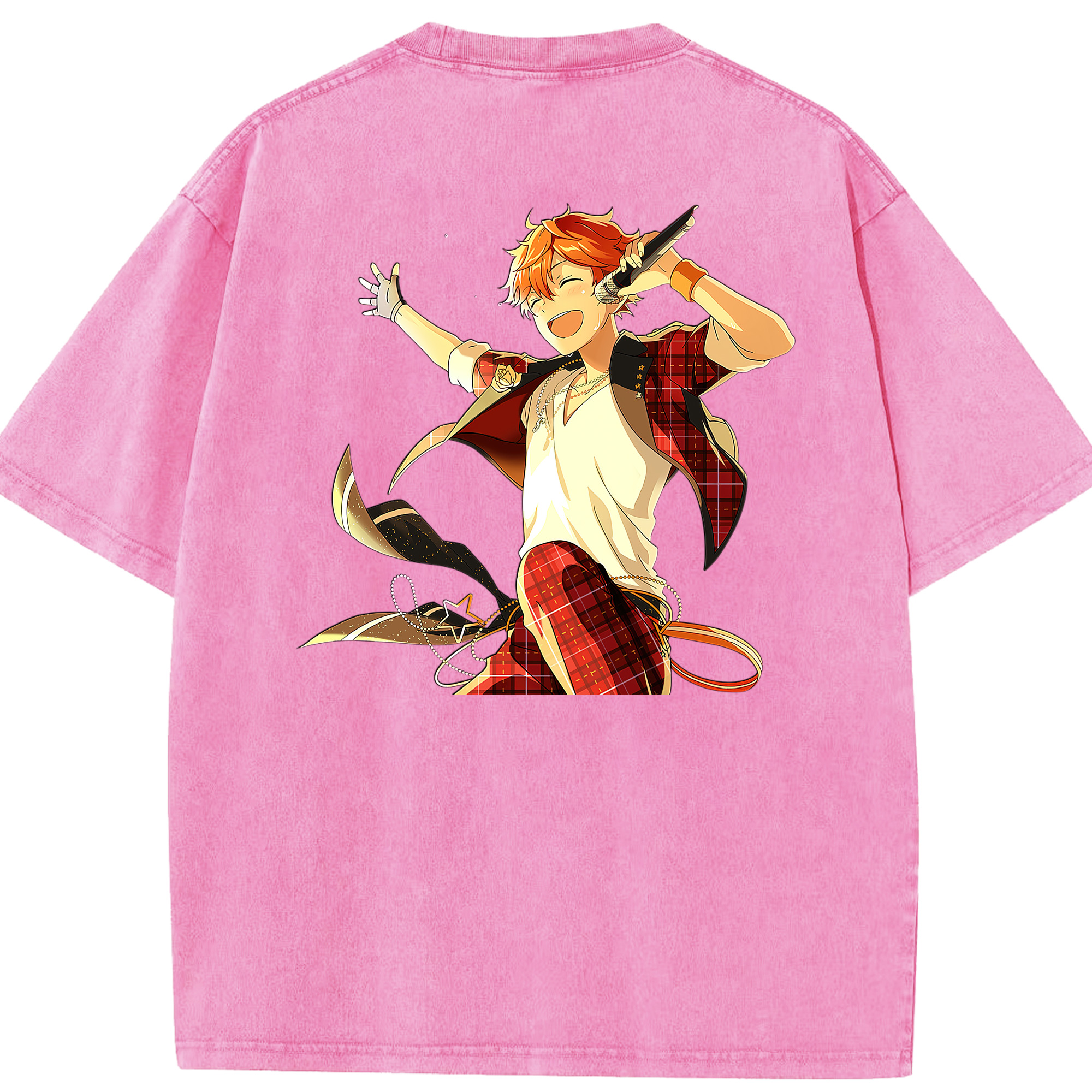 （画像用） あんさんぶるスターズ! Ensemble Stars 綿100% ヴィンテージ風 半袖Tシャツ（背面プリント）